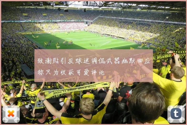 致谢贴引发球迷调侃武器幽默回应称只为收获可爱评论